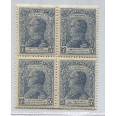 ARGENTINA 1920 GJ 524 CUADRO DE ESTAMPILLAS CON VARIEDADES 